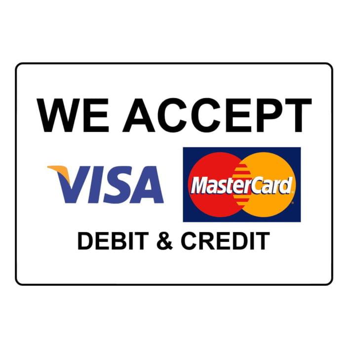 accettiamo Visa Mastercard